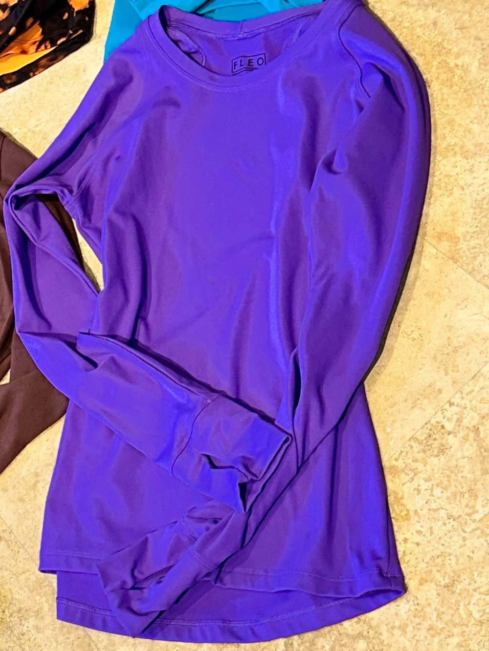 Fleo Purple Foundation Full length long sleeve medium EUC HTF color rare